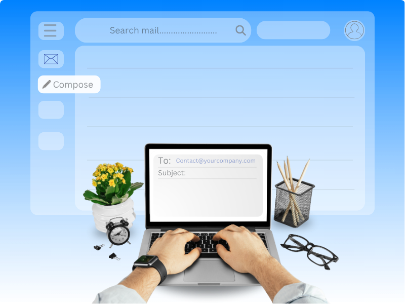 Preview of the secure professional business email inbox interface